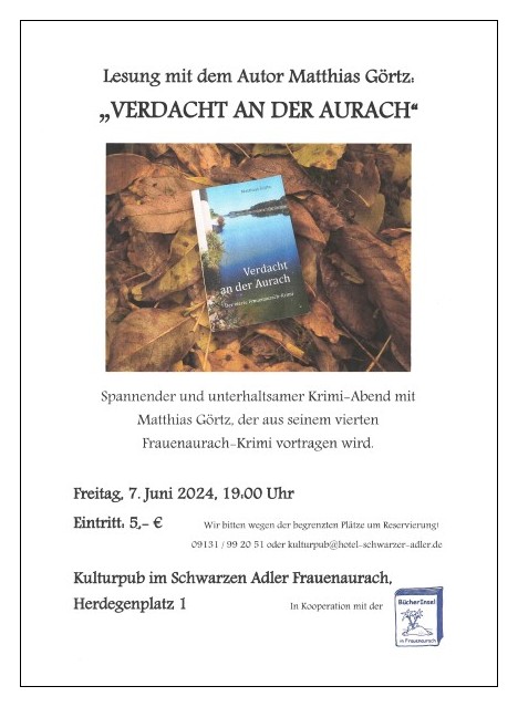 Lesung Verdacht an der Aurach
